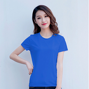 藍(lán)色精棉短袖女裝